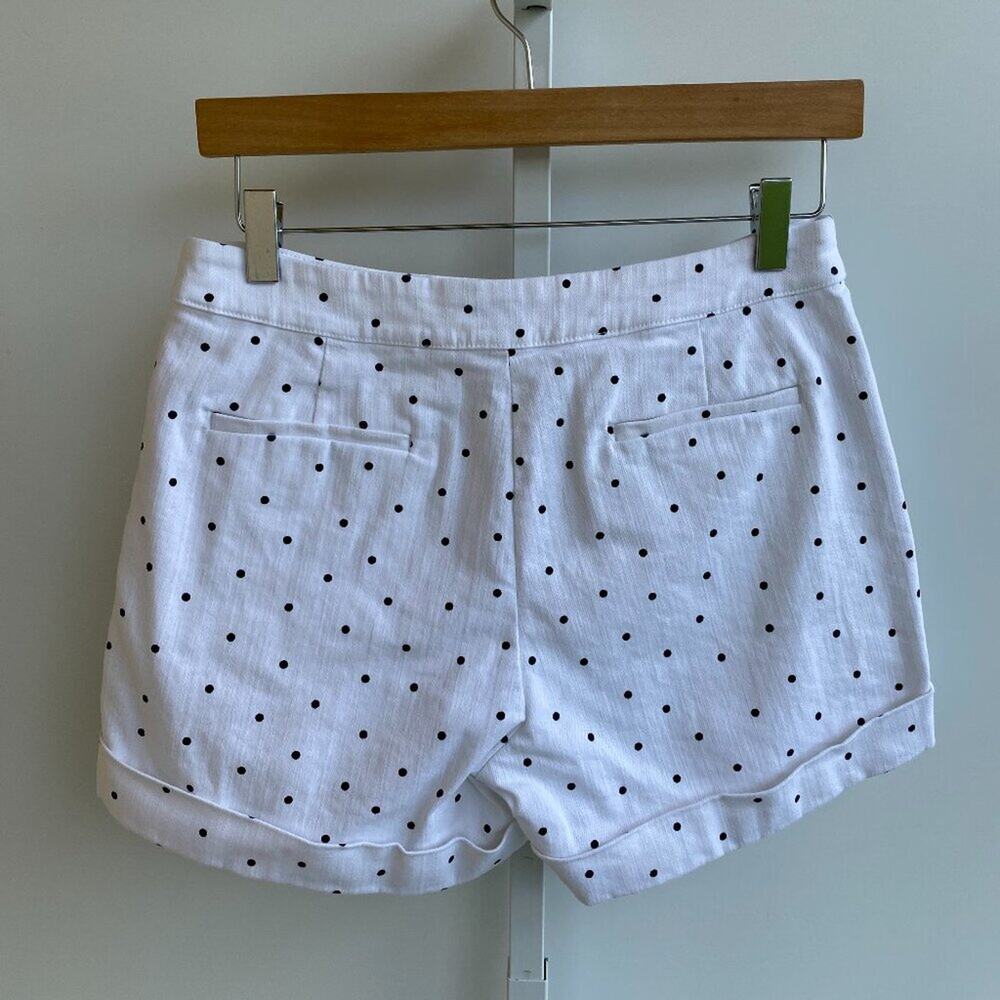 NWT Tyler Boe White Black Polka Dot Cotton Stretch Shorts sz 4 - Picture 6 of 8